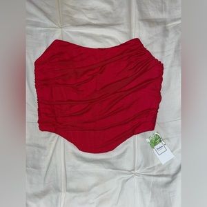 Fashion Nova - Red Corset Shirt - Size Large - Never worn + Tags still on
